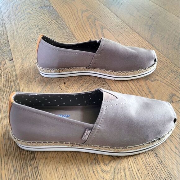 BOBS Breeze Espadrille Flats Memory Foam Taupe Wide 9 - Picture 8 of 8